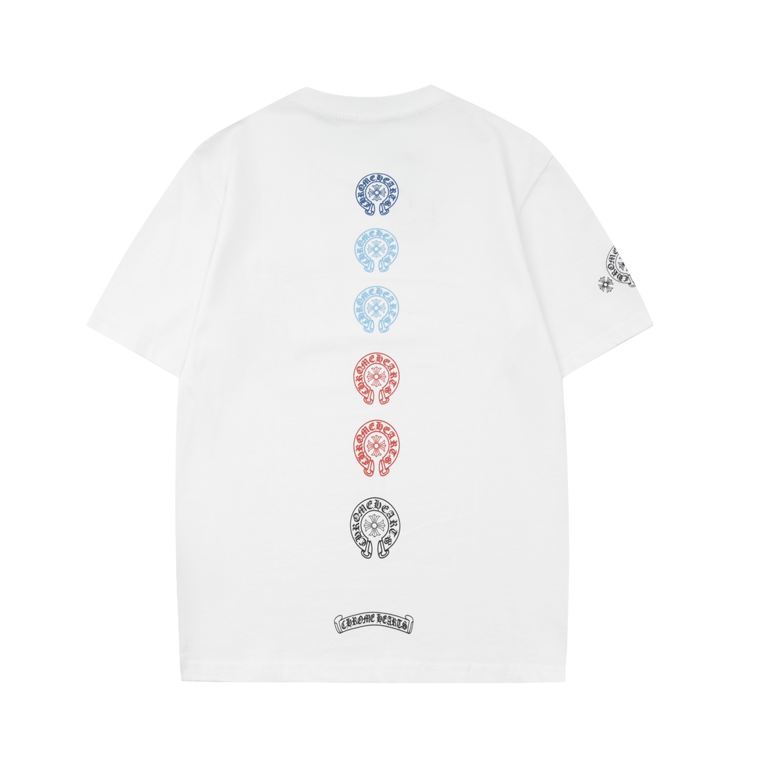 高版本Chrome Hearts 克罗心 串标马蹄印花短袖