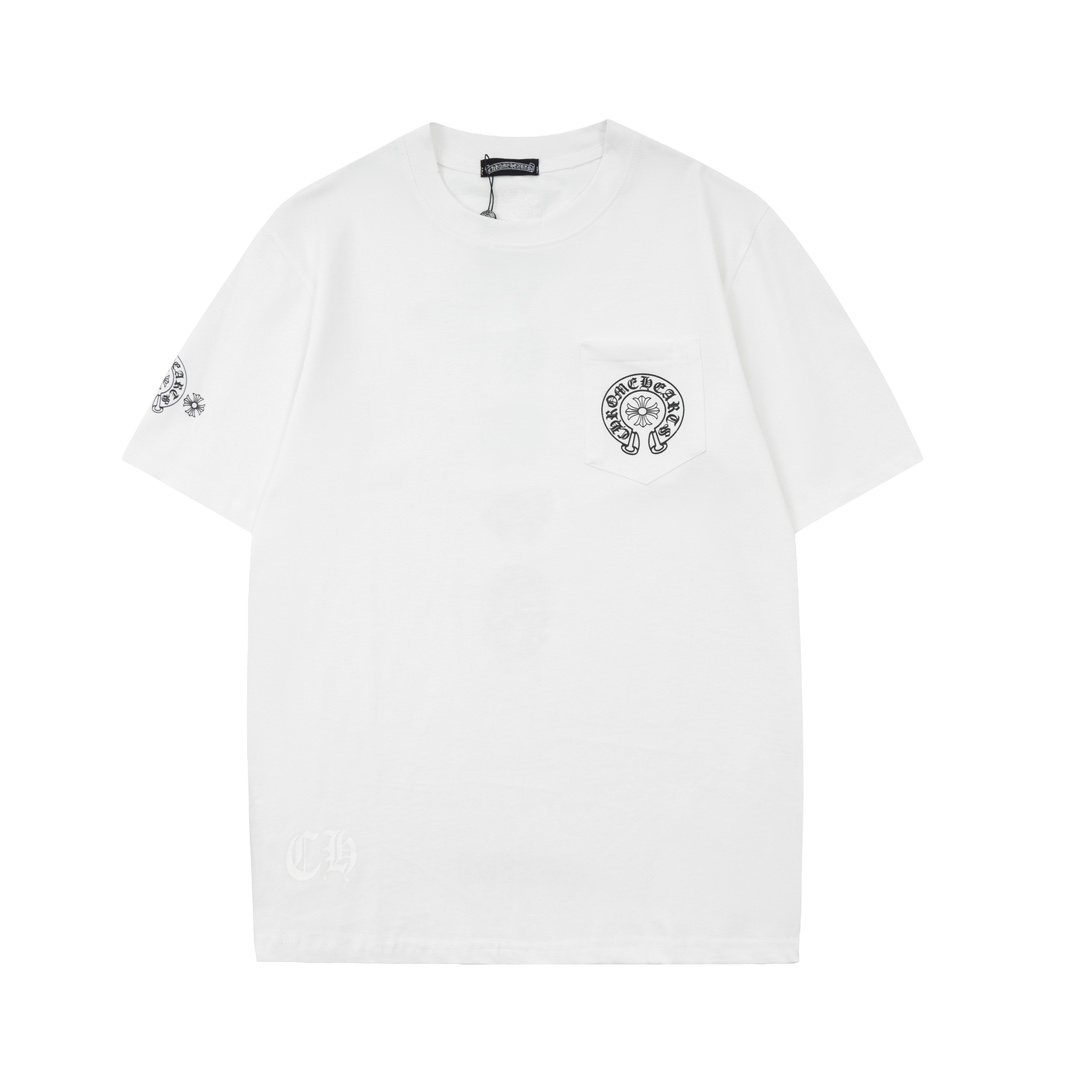 高版本Chrome Hearts 克罗心 串标马蹄印花短袖
