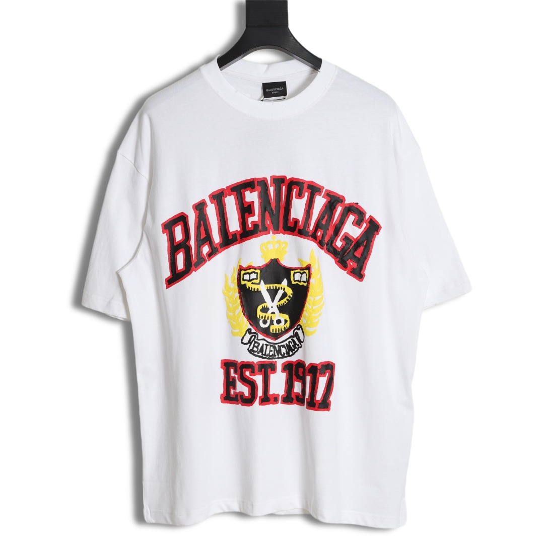 Balenciaga 巴黎世家 23SS 水洗破坏剪刀短袖T恤