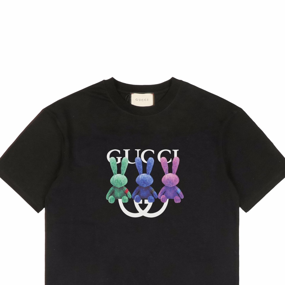 170 Gucci/古驰 23ss 三只玩偶兔印花短袖