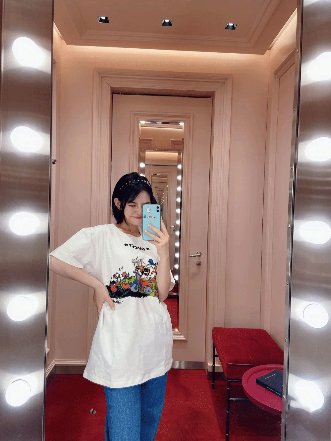 上身素材# Gucci/古驰 22ss 玫瑰花园唐老鸭刺绣短袖