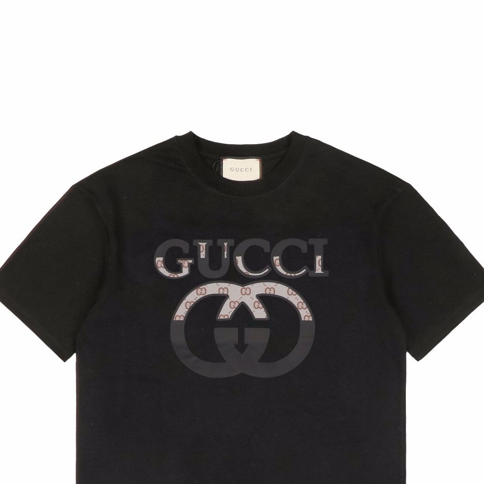 170 Gucci/古驰 23ss 半印老花双G印花短袖