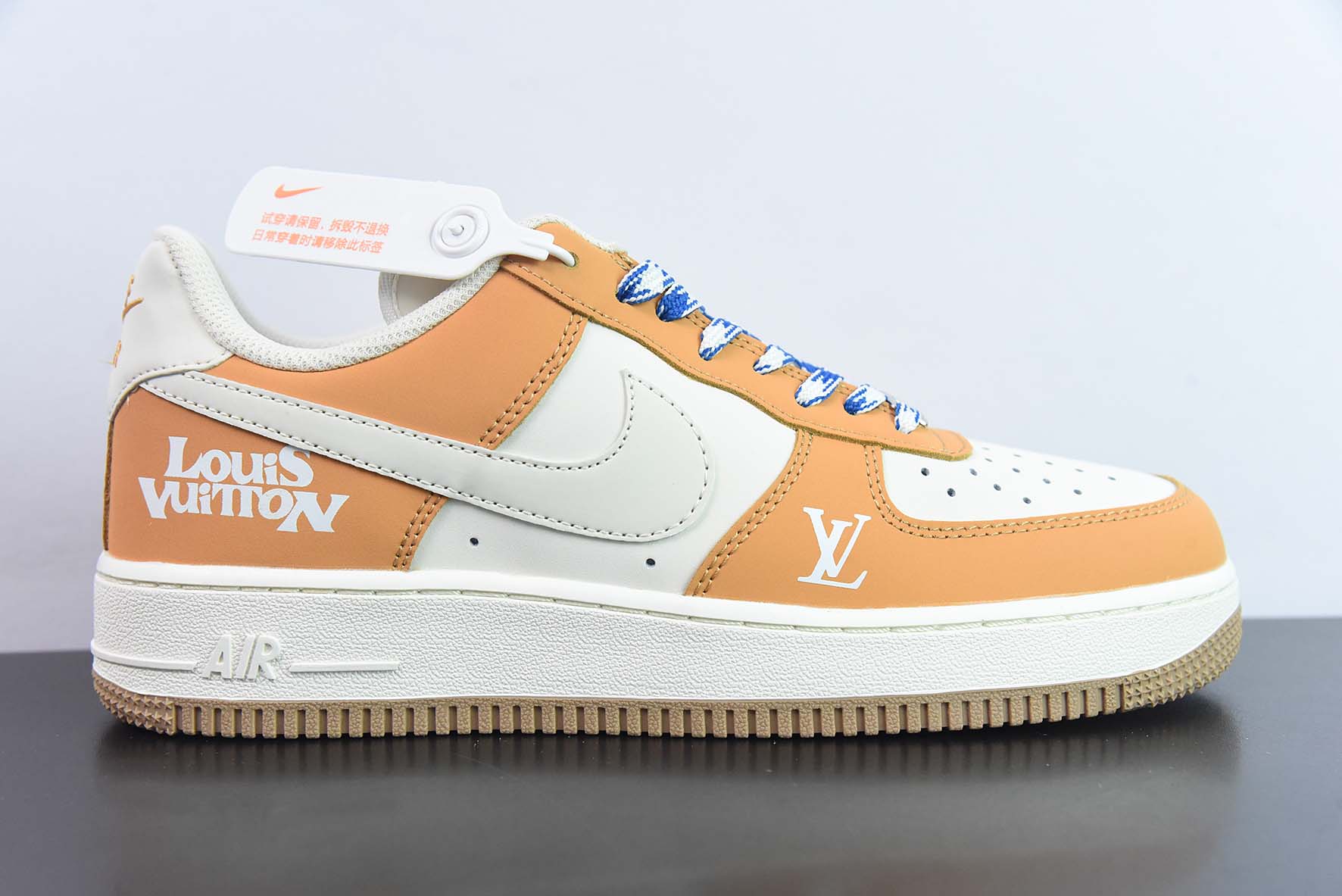 NK Air Force 1 07 LV8"Beige/Yellow LV"空军一号经典百搭休闲运动板鞋“黄米白LV印花”HX123-008