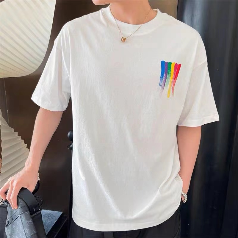 上身素材# Louis Vuitton/路易威登 LV1854系列彩虹印花短袖