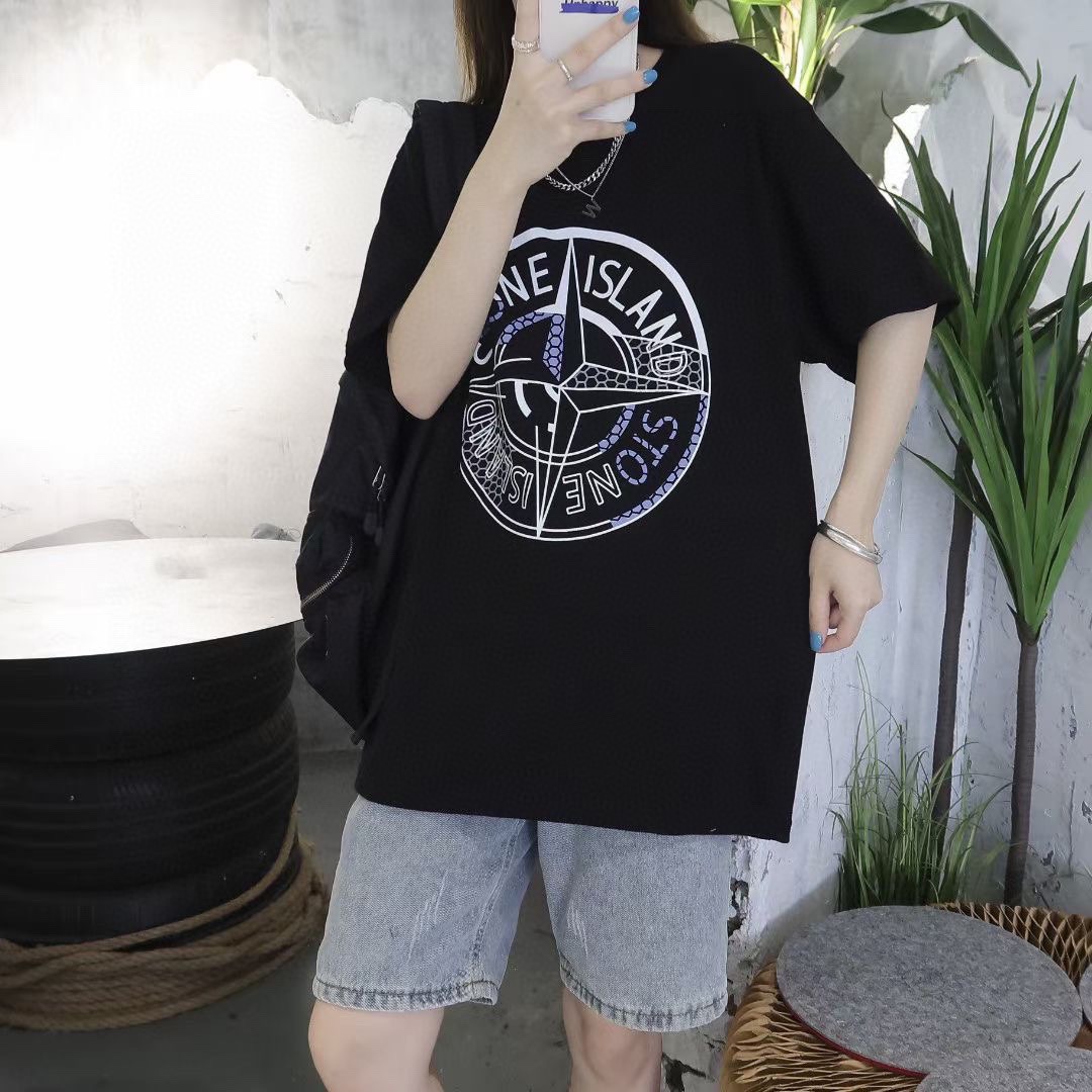 上身素材# Stone island/石头岛 网格罗盘印花短袖