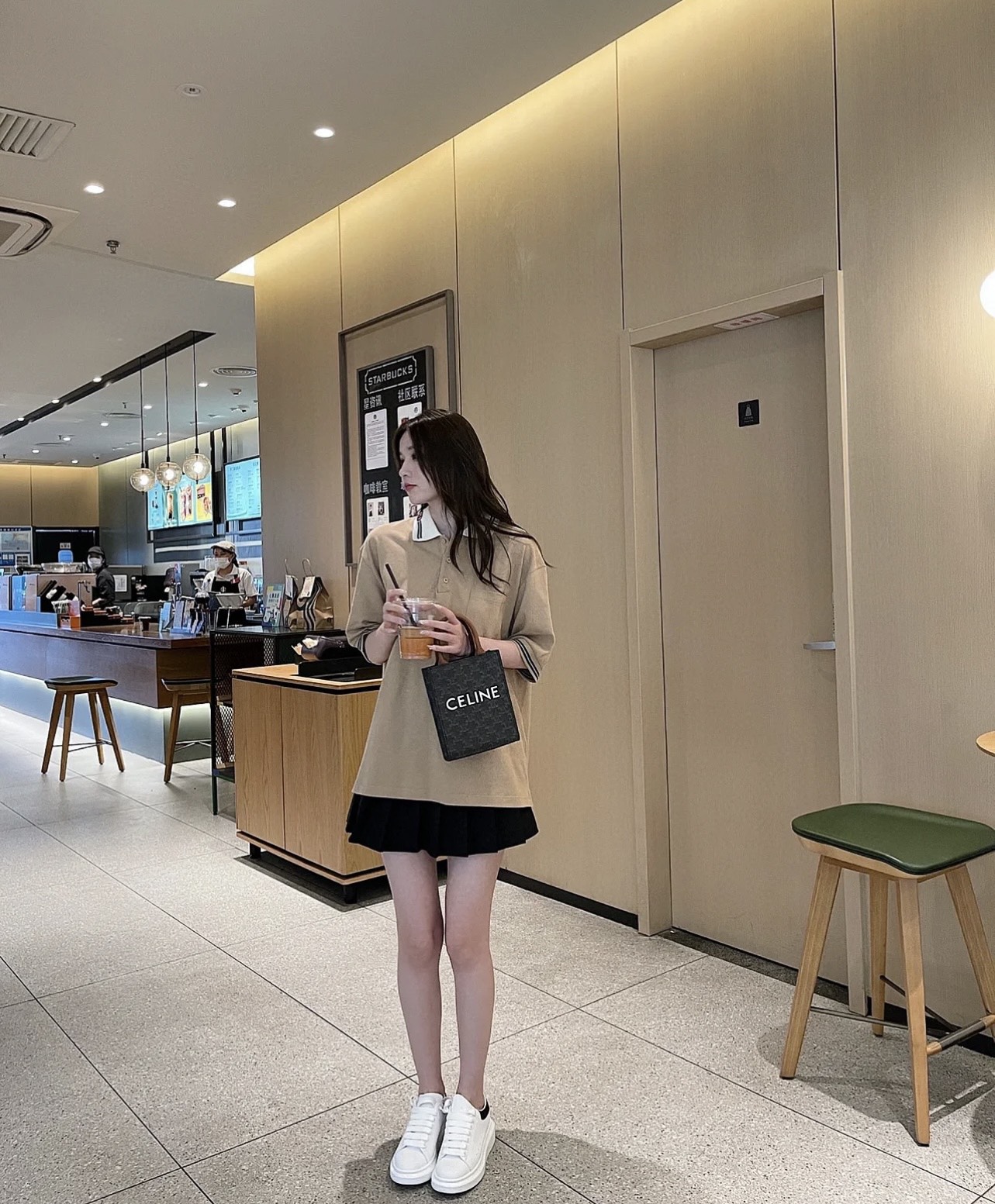 上身素材# GUCCI/古驰 真丝提花拼接POLO短袖