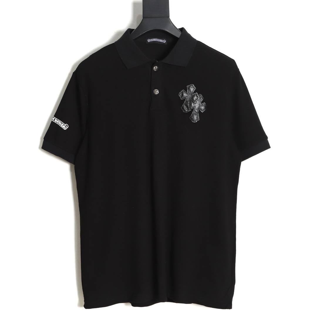 200 chrome hearts 克罗心 ch十字皮标polo衫