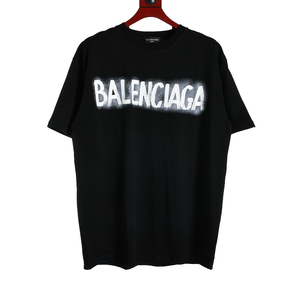 170 Balenciaga 巴黎世家 23SS 新款后背手绘双B涂鸦印花短袖T恤