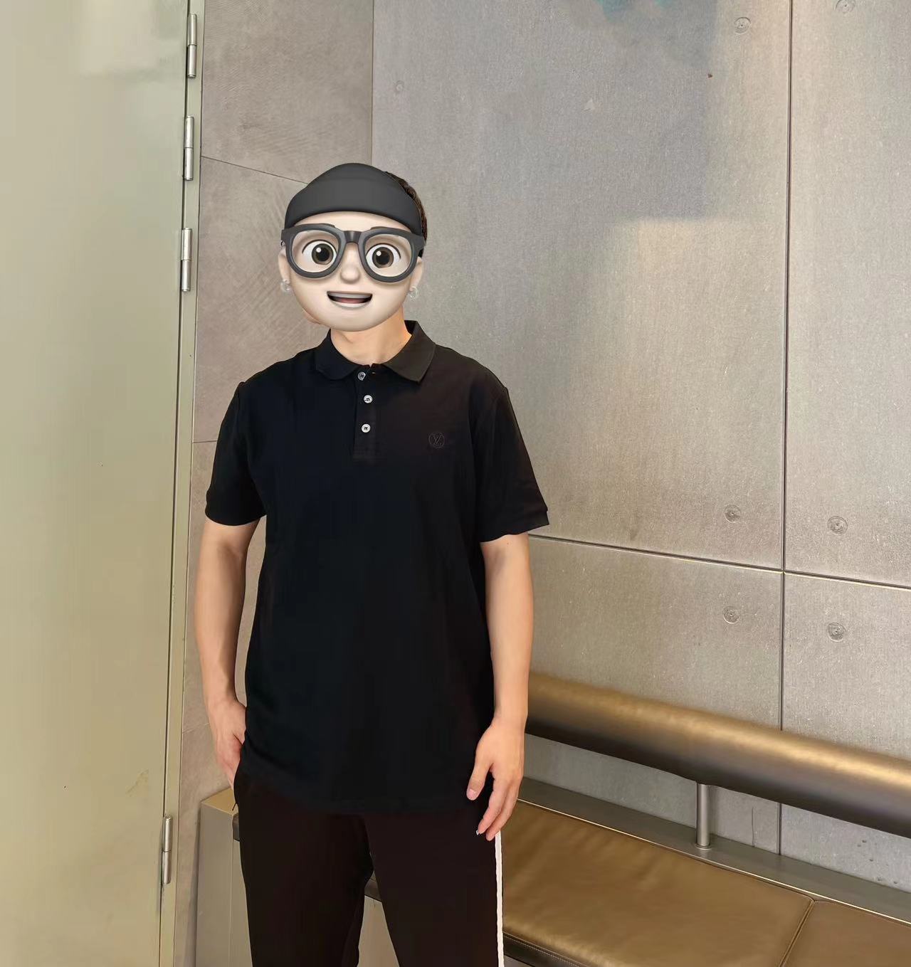 上身素材# Louis Vuitton/路易威登 LV 23SS 字母刺绣logo短袖Polo衫