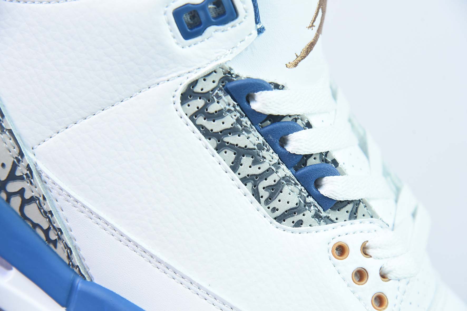 Air Jordan 3  Retro  "White  and  True  Blue" 奇才 耐磨  复古篮球鞋 白蓝  货号：CT8532-148
