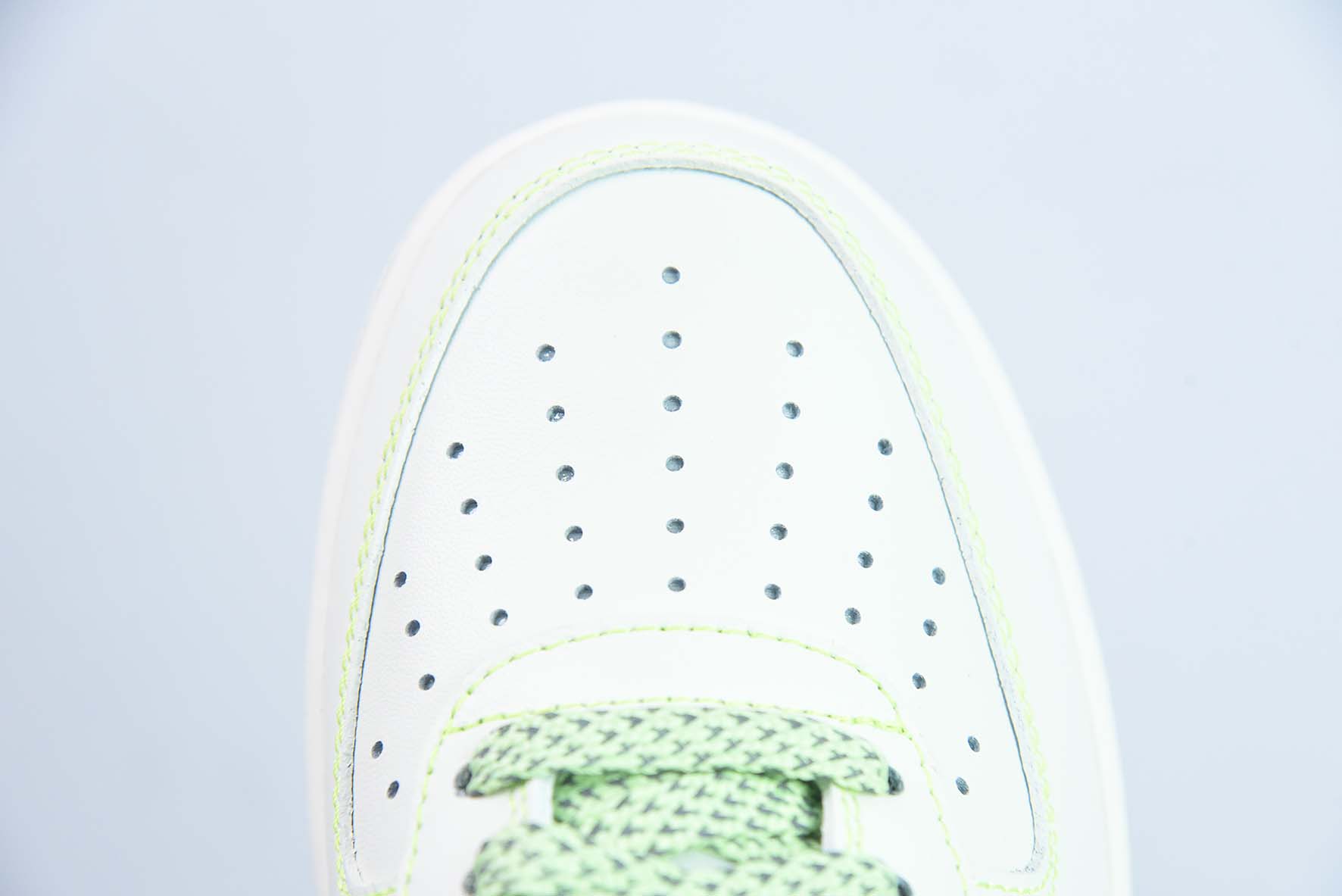 Nk Air Force 1'07 Low 兔八哥白绿满天星 空军一号低帮休闲板鞋 货号:315122-909