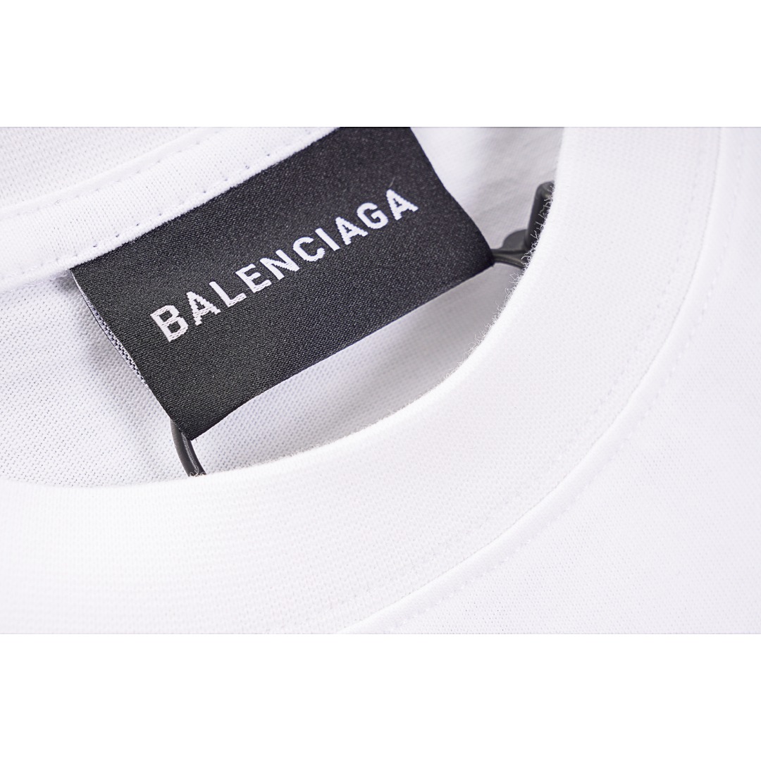 180 Balenciaga/巴黎世家 Logo涂鸦印花圆领套头短袖T恤