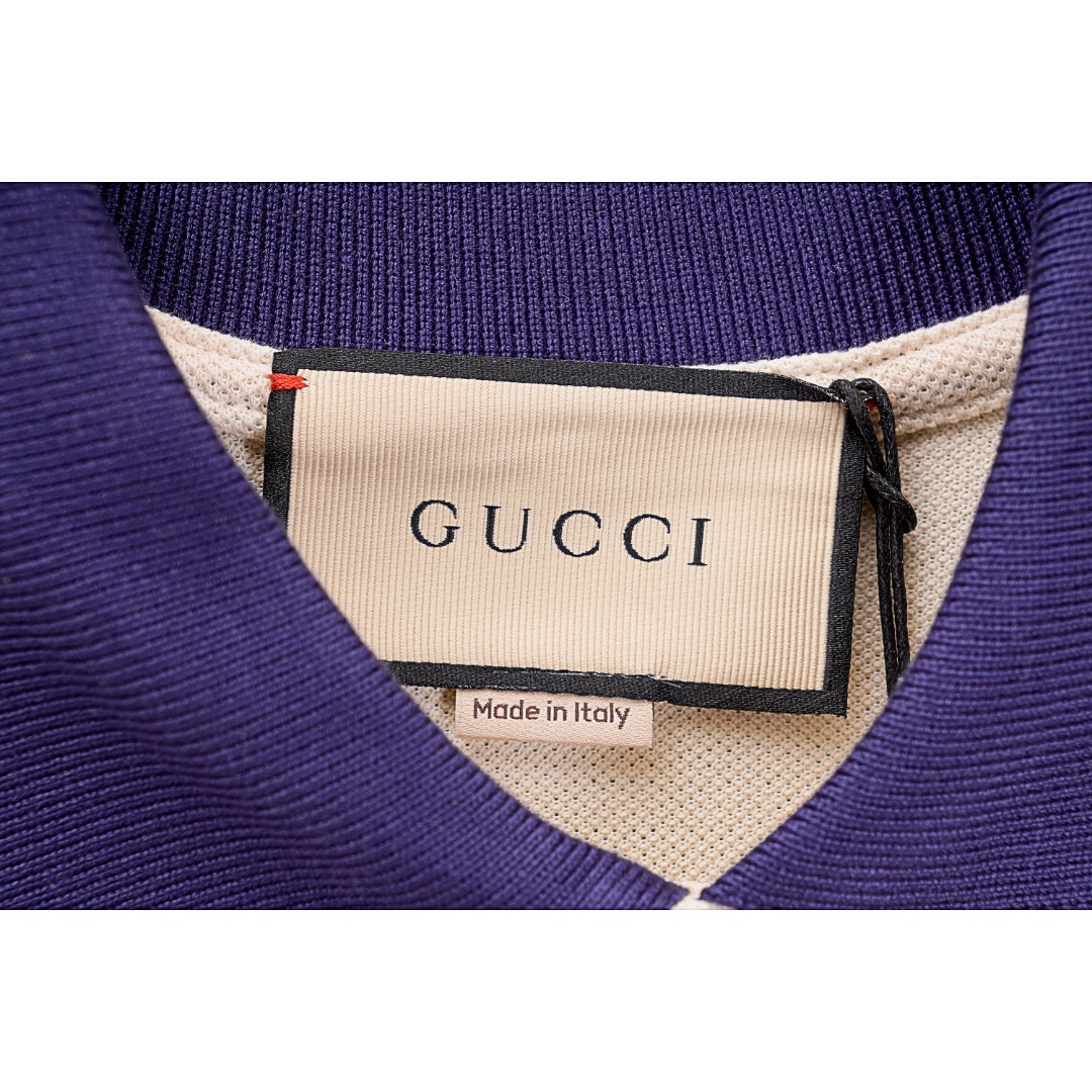 Gucci/古驰 20ss 反光织带短袖Polo衫