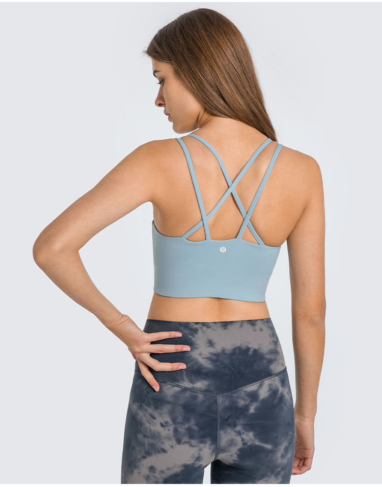 Lululemon sports bra yoga light blue