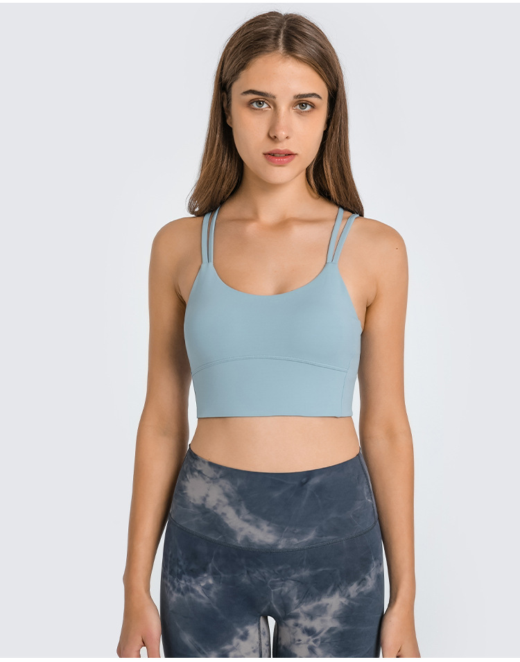 Lululemon sports bra yoga light blue
