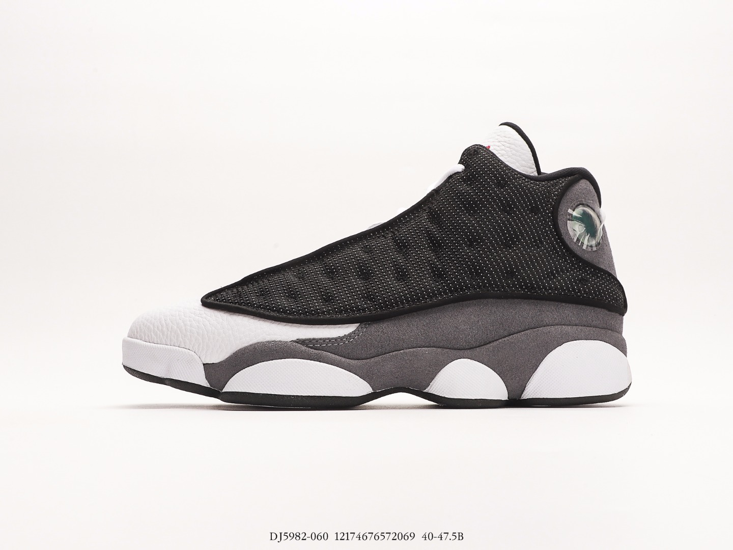 Jordan Air Jordan 13 Negro Flint AJ13 Joe 13 Negro Blanco Gris # Zapatos uso general del clásico neg