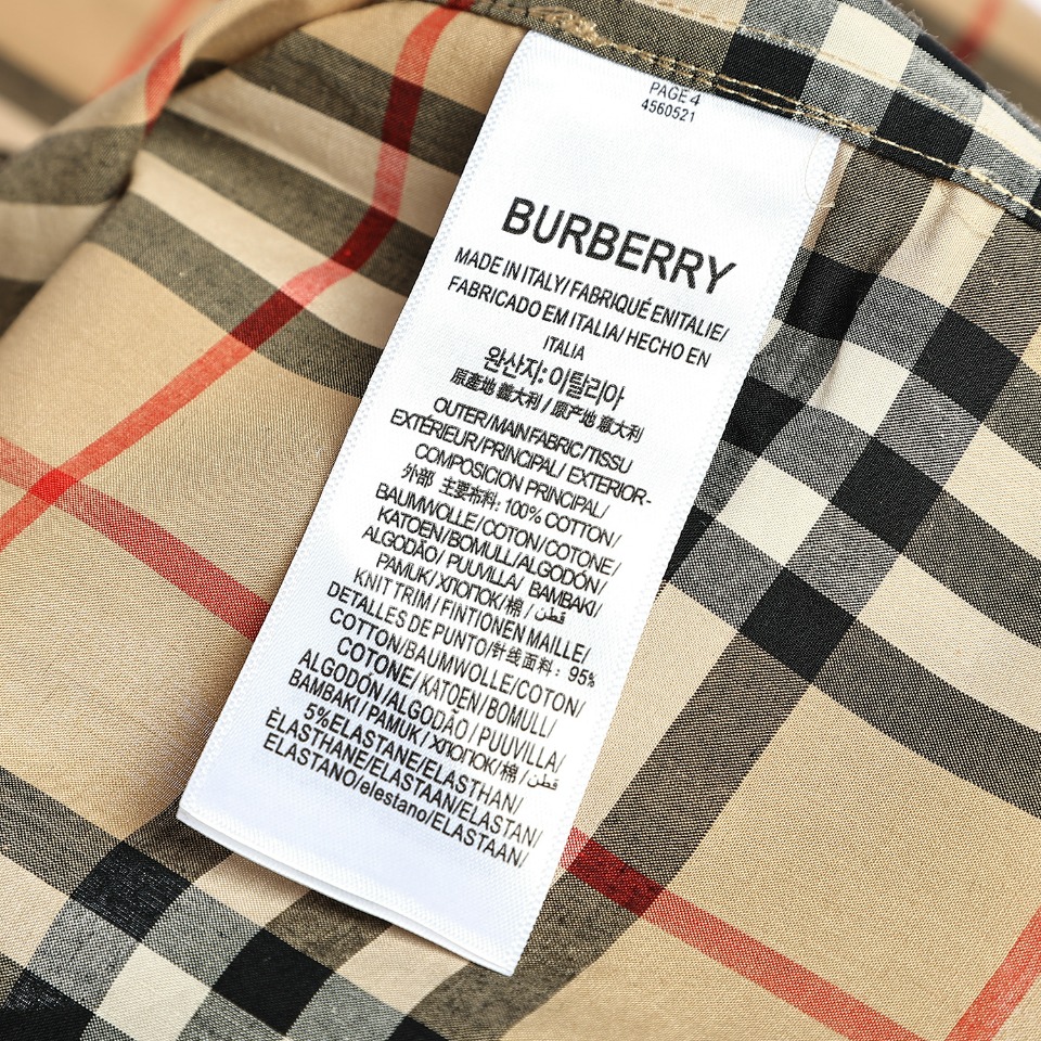 220 Burberry/巴宝莉经典元素条纹长袖衬衫