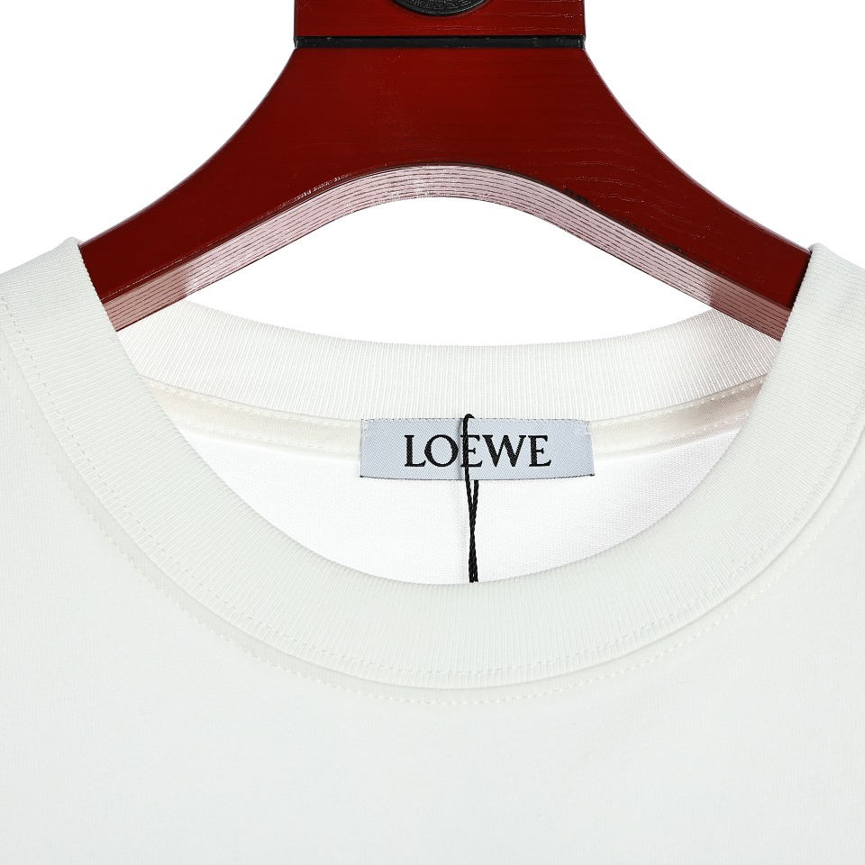 170 Loewe/罗意威23SS 发泡撞色几何图形T恤短袖