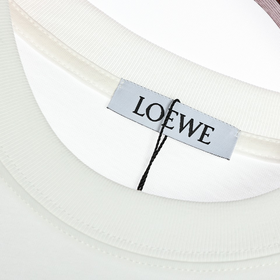 170 Loewe/罗意威23SS 发泡撞色几何图形T恤短袖