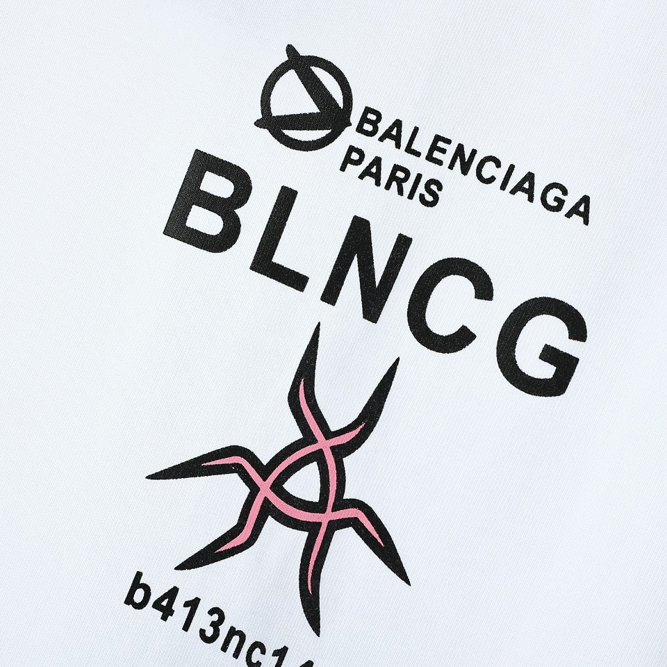 170 Balenciaga/巴黎世家多元素logo融合印花字母T恤短袖