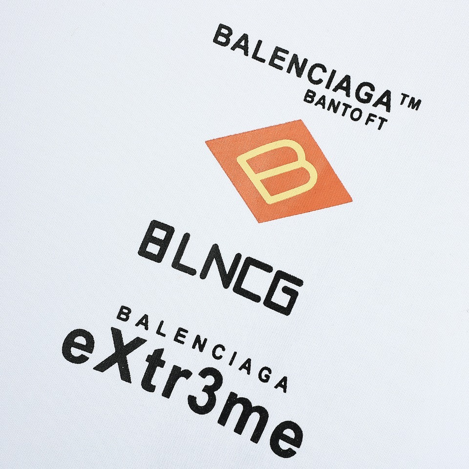 170 Balenciaga/巴黎世家多元素logo融合印花字母T恤短袖