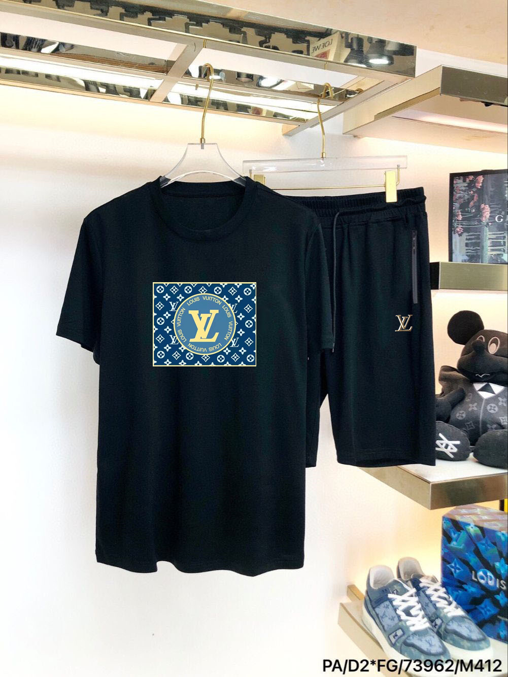 Louis Vuitton Clothing Shorts T-Shirt Two Piece Outfits & Matching Sets Men Summer Collection Short Sleeve