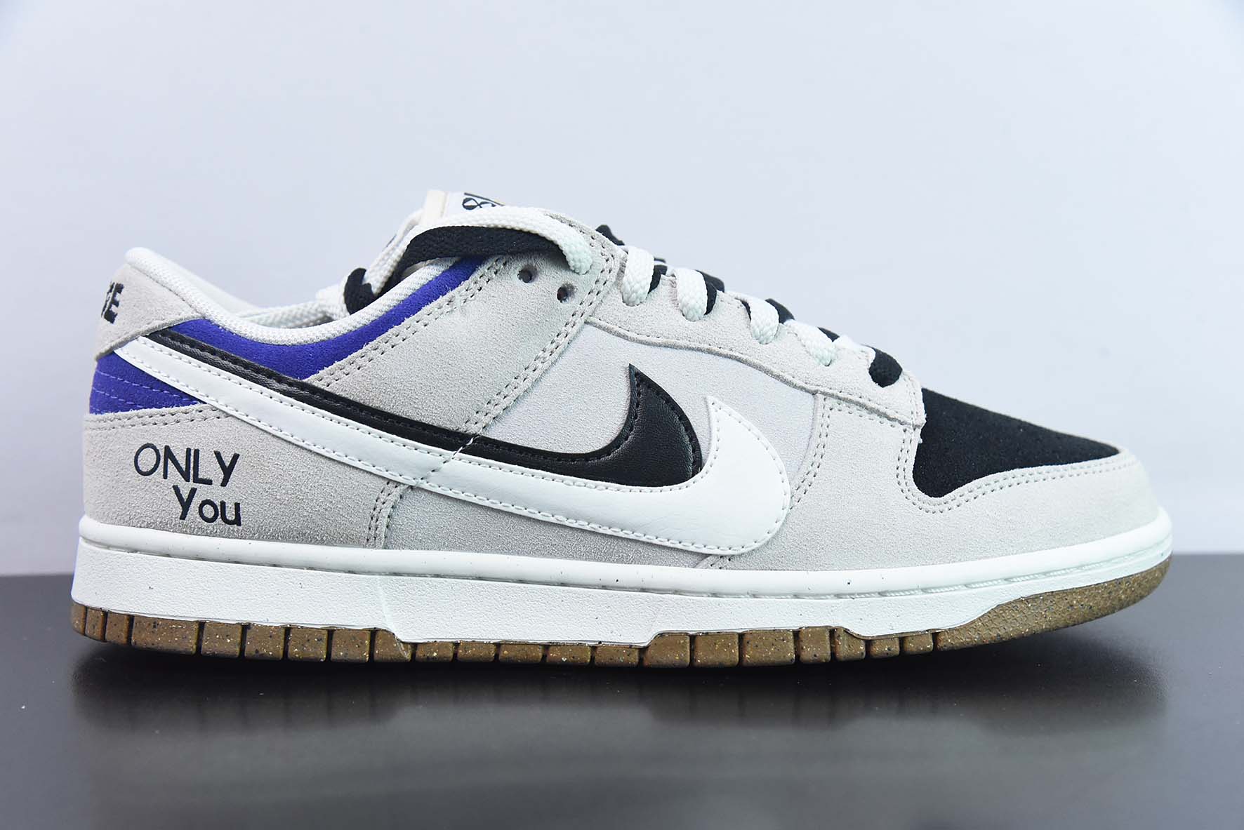 QBO77288636 Nike SB Dunk Low SE "85 Double Swoosh/Grey/Black/Only You" serie dunk frambuesa púrpura negro blanco doble …