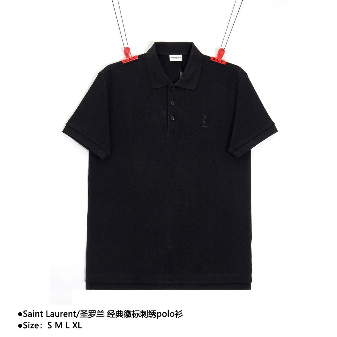 Saint Laurent/圣罗兰 经典徽标刺绣polo衫