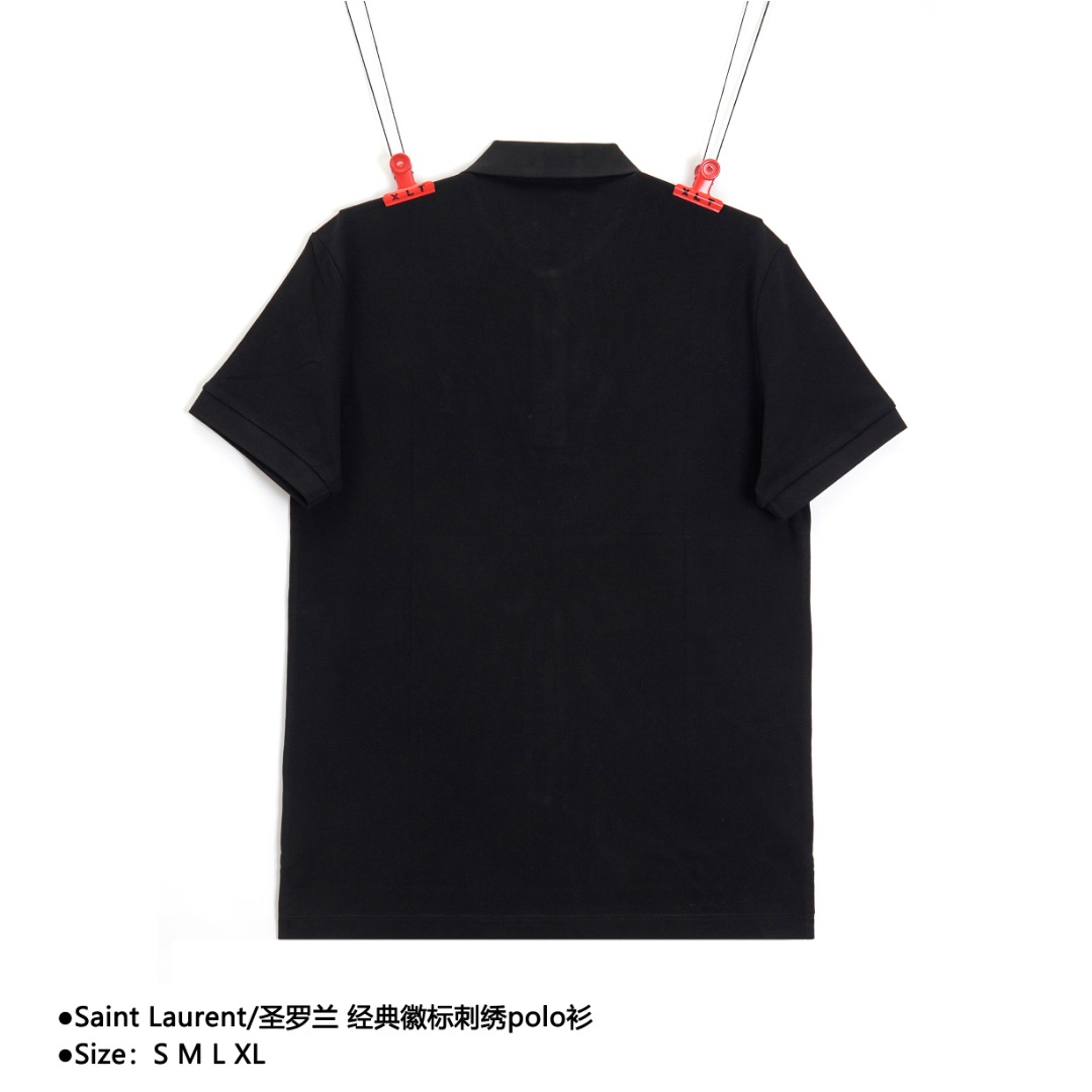 Saint Laurent/圣罗兰 经典徽标刺绣polo衫