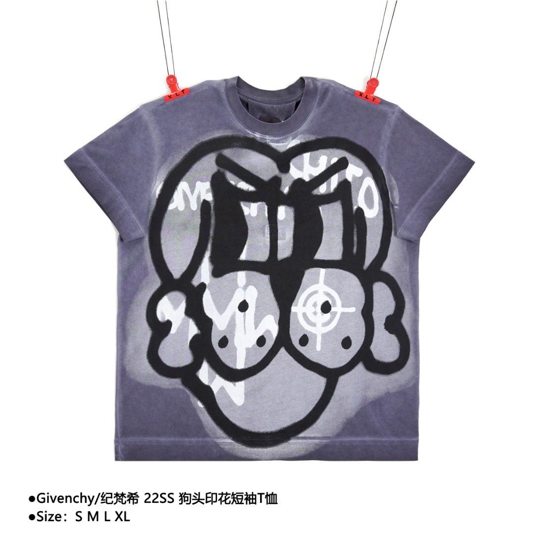 Givenchy/纪梵希 22SS 狗头印花短袖T恤