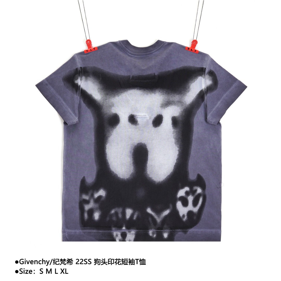 Givenchy/纪梵希 22SS 狗头印花短袖T恤