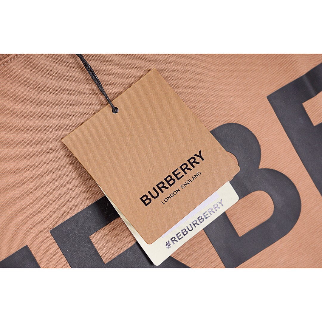 Burberry/巴宝莉 BBR 厚胶字母Logo印花短袖T恤