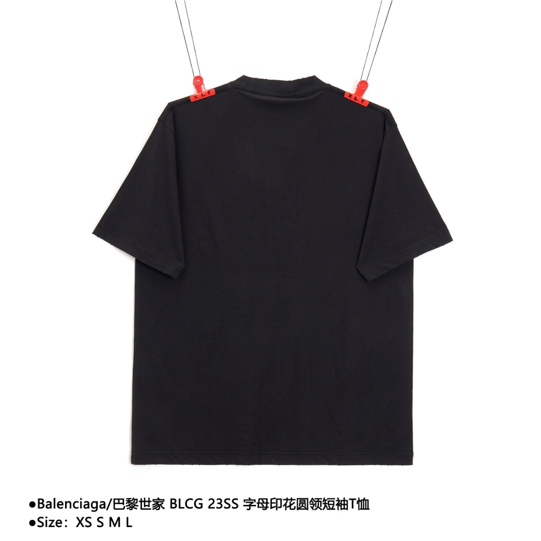 180 Balenciaga/巴黎世家 BLCG 23SS 字母印花圆领短袖T恤