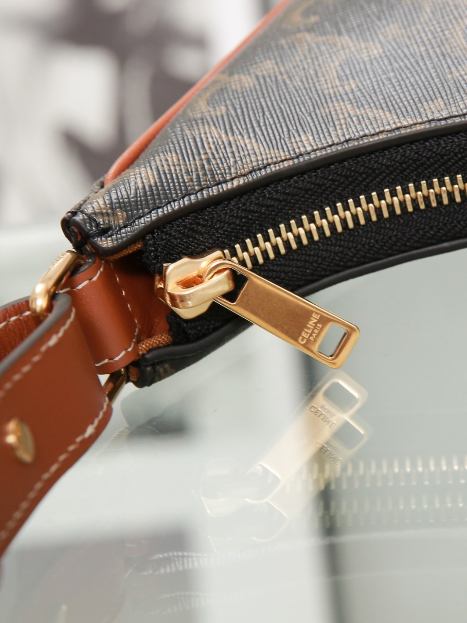 Celine Canvas Triomphe Embroidery AVA Strap Bag, Adjustable Shoulder Bag 7 o 1h0d5hadnm3dlk6uokb16toq5
