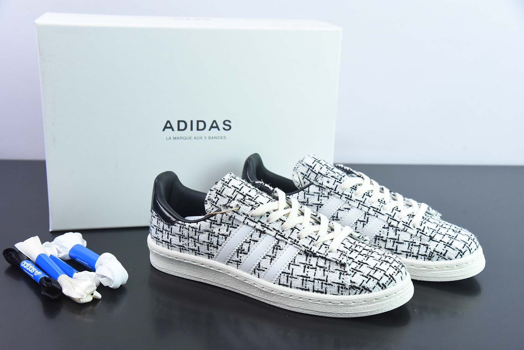 Adidas Campus 80S三叶草校园休闲板鞋 阿迪 小香风 货号：HP2820