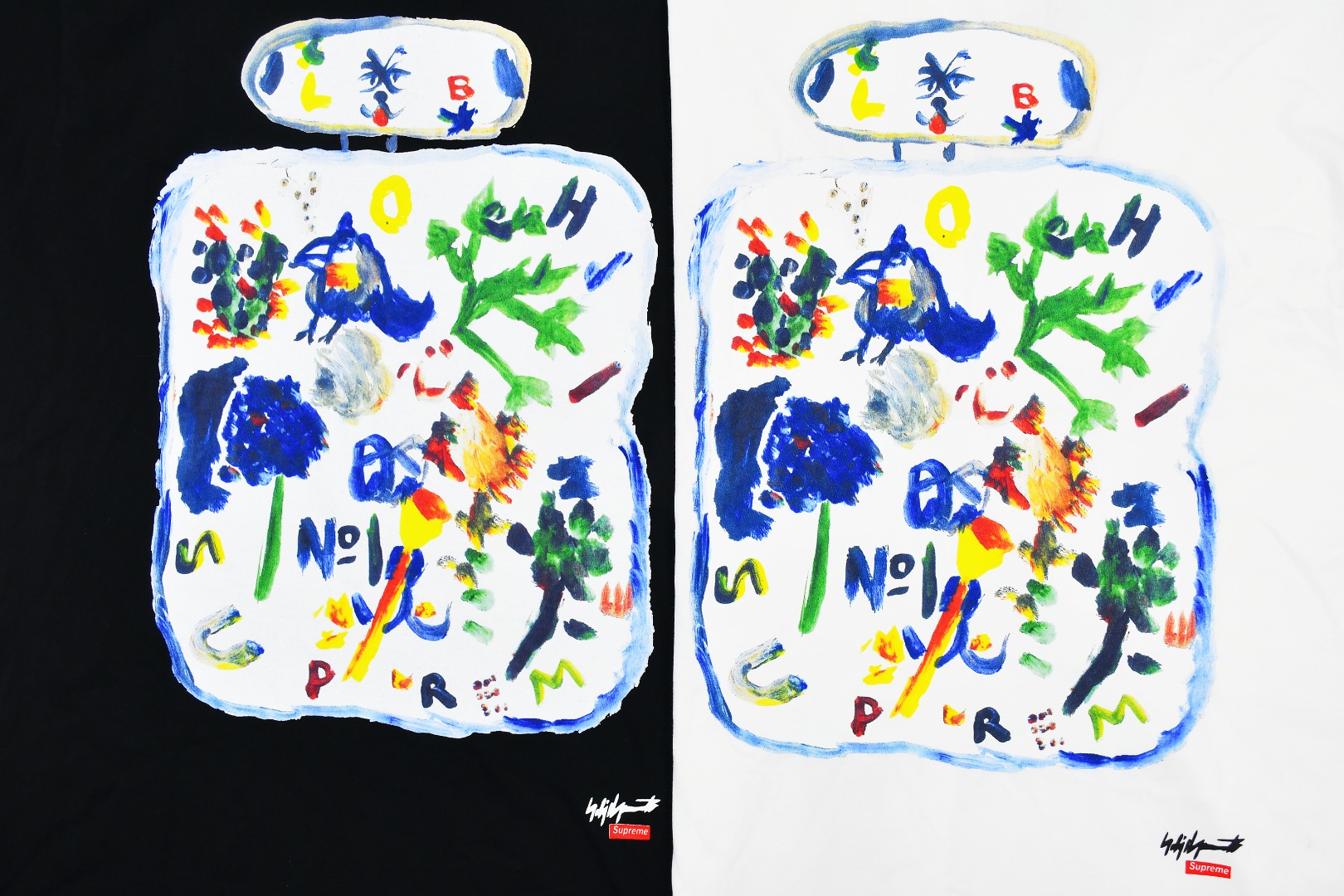 Supreme 22FW Yohji Yamamoto Paint Tee BD S102: Hand-Painted Joint T-Shirt Details - 图片 5
