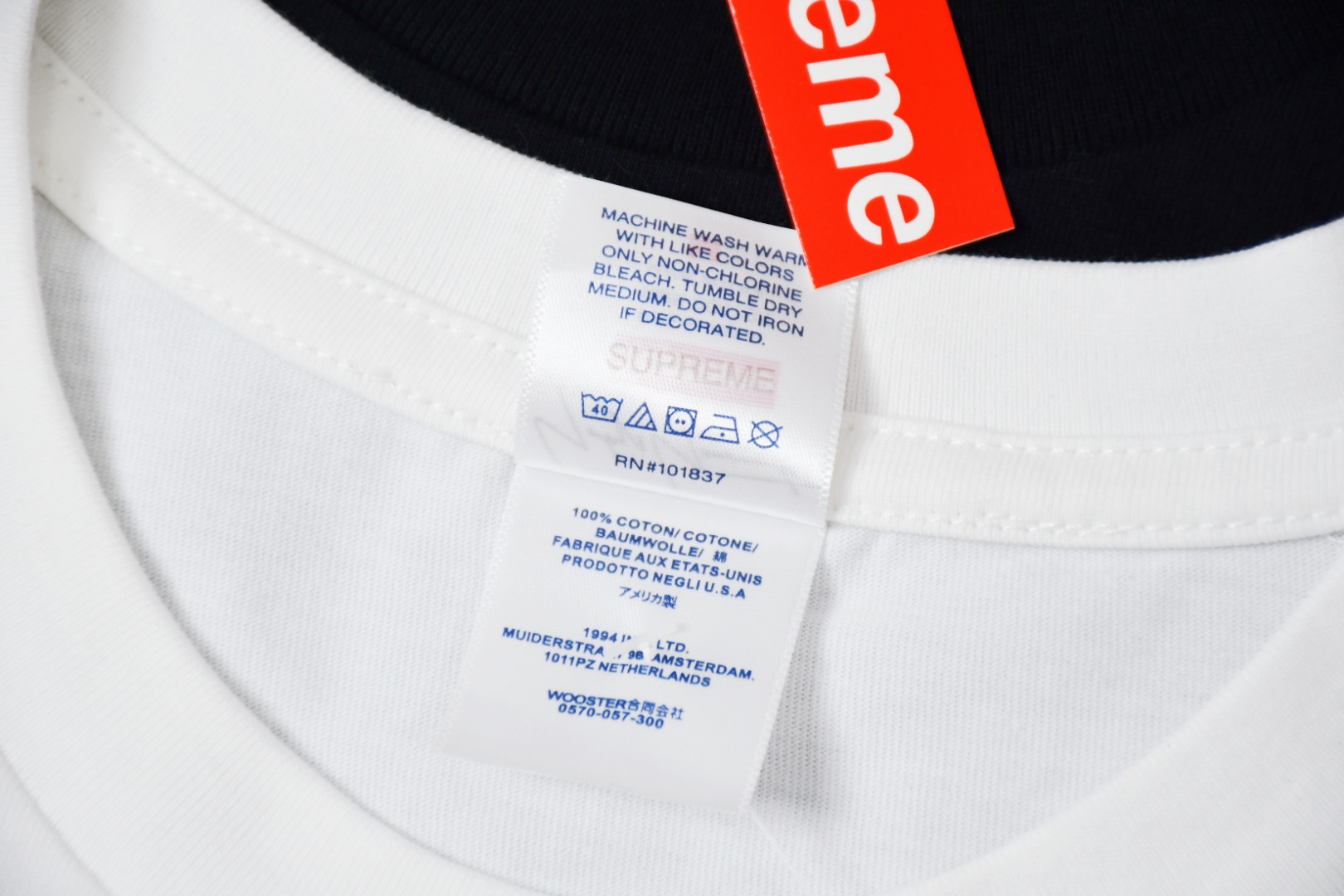 Supreme 22FW Yohji Yamamoto Paint Tee BD S102: Hand-Painted Joint T-Shirt Details - 图片 4