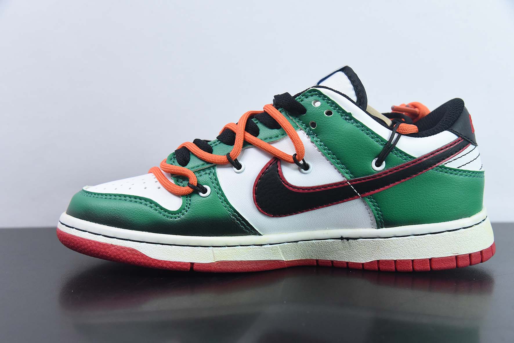 NK SB Dunk Low 解构抽绳低帮 75周年白绿 涂鸦 印花 货号：DD6288-100-54
