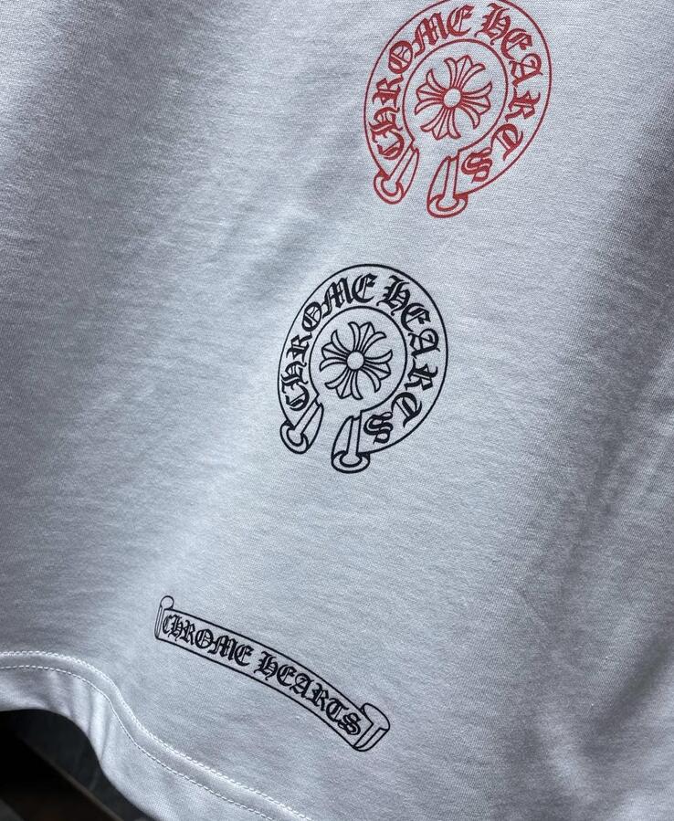 高版本Chrome Hearts 克罗心 串标马蹄印花短袖