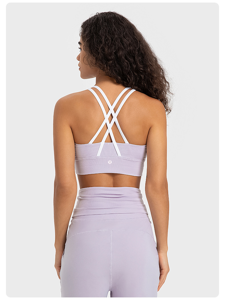Lululemon sports bra yoga light lavender