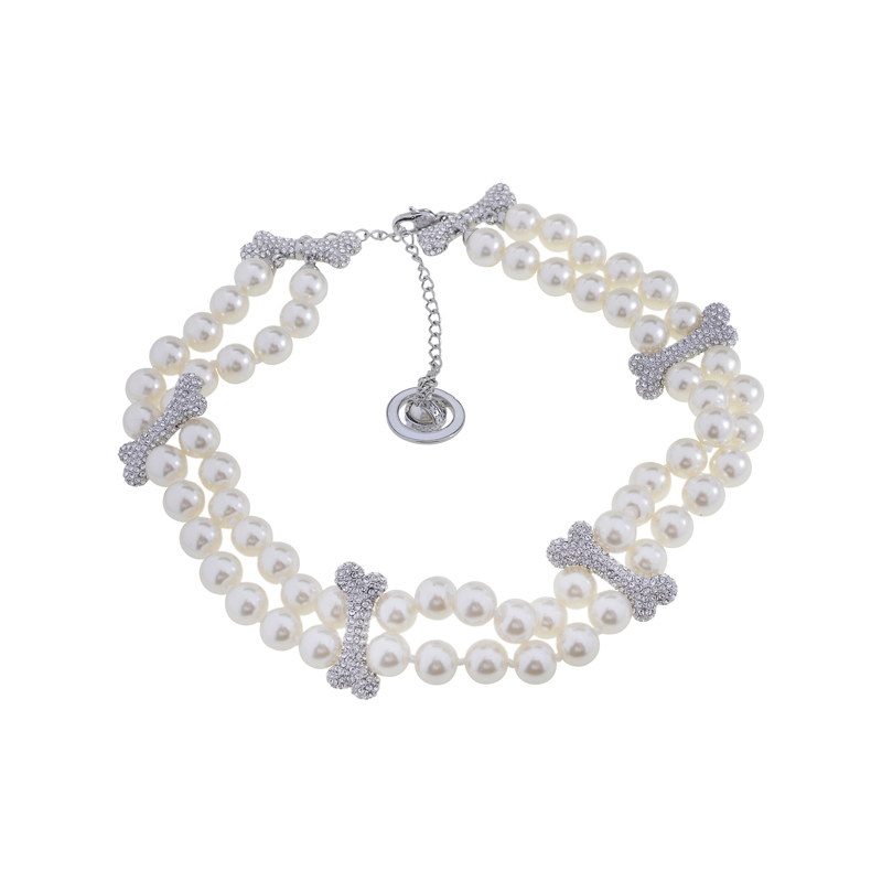 NO:103336,Queen Mother's bone double-row pearl necklace - platinum, Queen Mother's necklace, necklace19860909西太后骨头双排珍珠项链-白金色,西太后项链,necklace,Jewelry