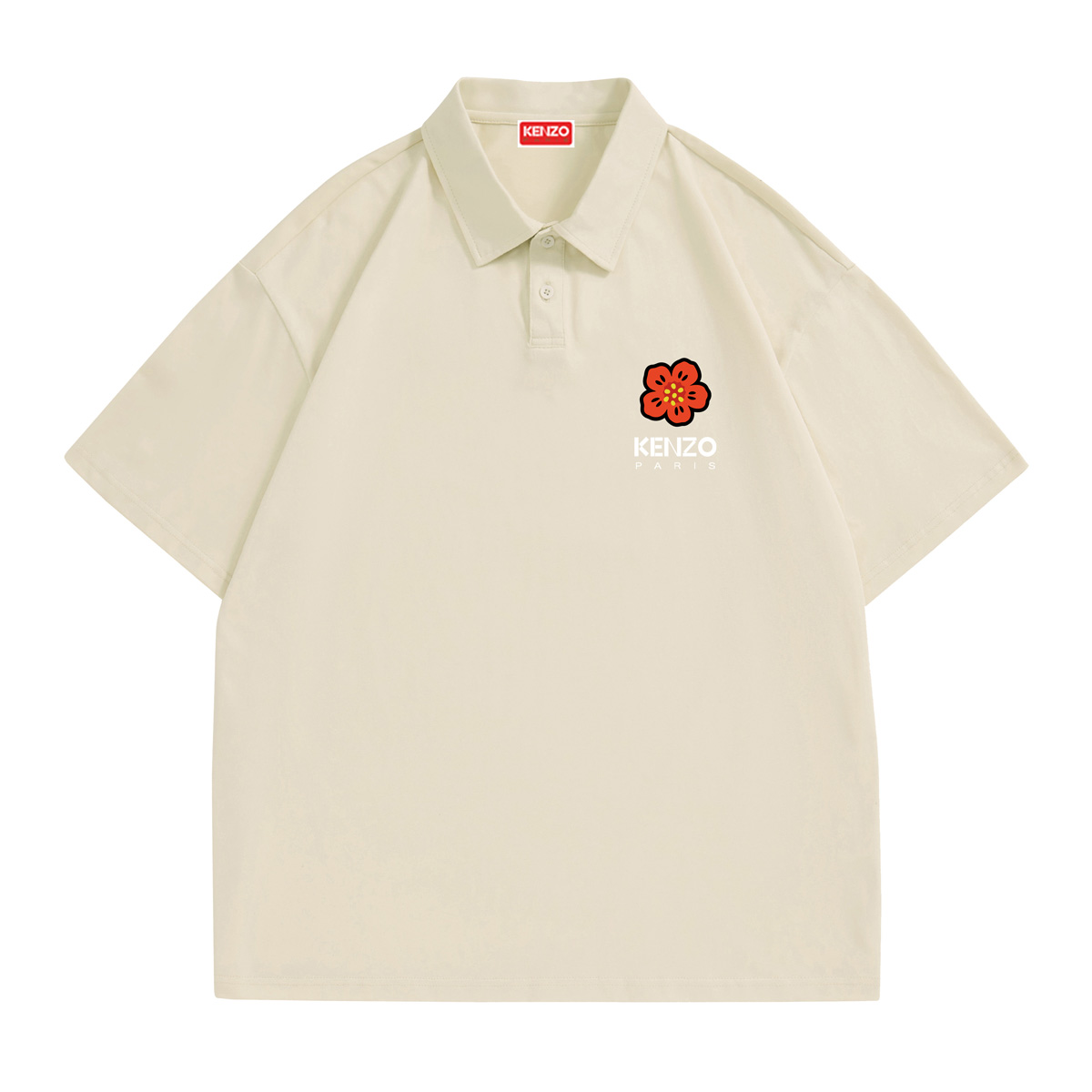 Kenzo 'BOKE FLOWER' T-SHIRT con pequeña flor estampada en el pecho, nueva primavera/verano 23SS, algodón de X…