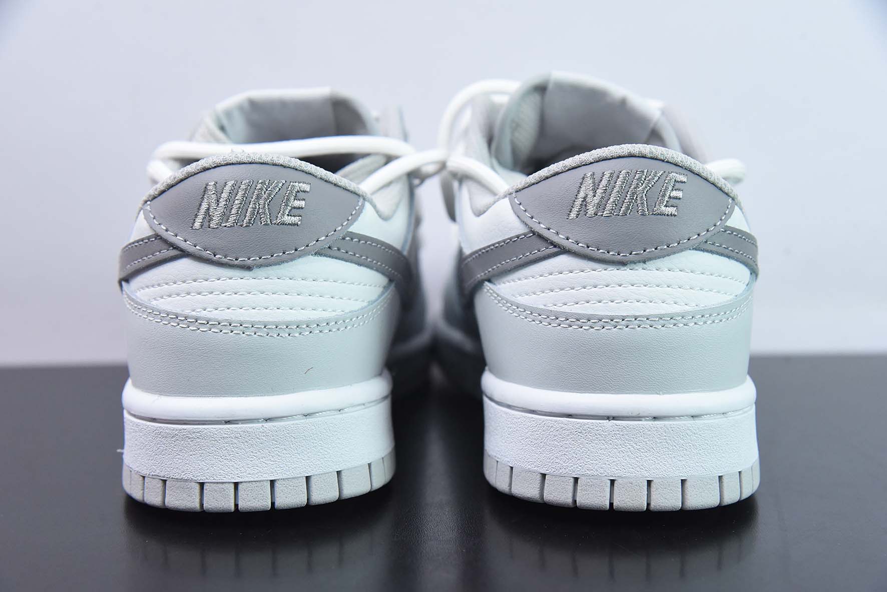 Nike Dunk Low SB 低帮滑板鞋/白灰 绑带 定制版