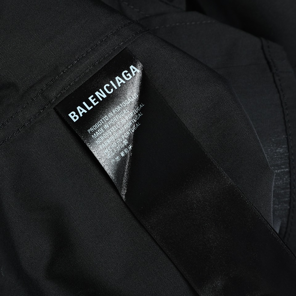 220 Balenciaga巴黎世家BLCG 23ss4后背胶带胶条字母Logo短袖衬衫