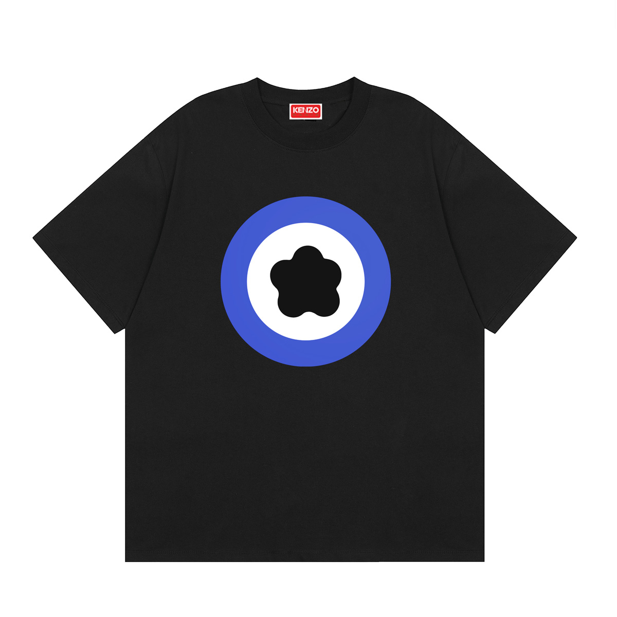 Camiseta de manga corta holgada con estampado KENZO SS23. Esta camiseta está decorada con el patrón KENZO Target. Su es…