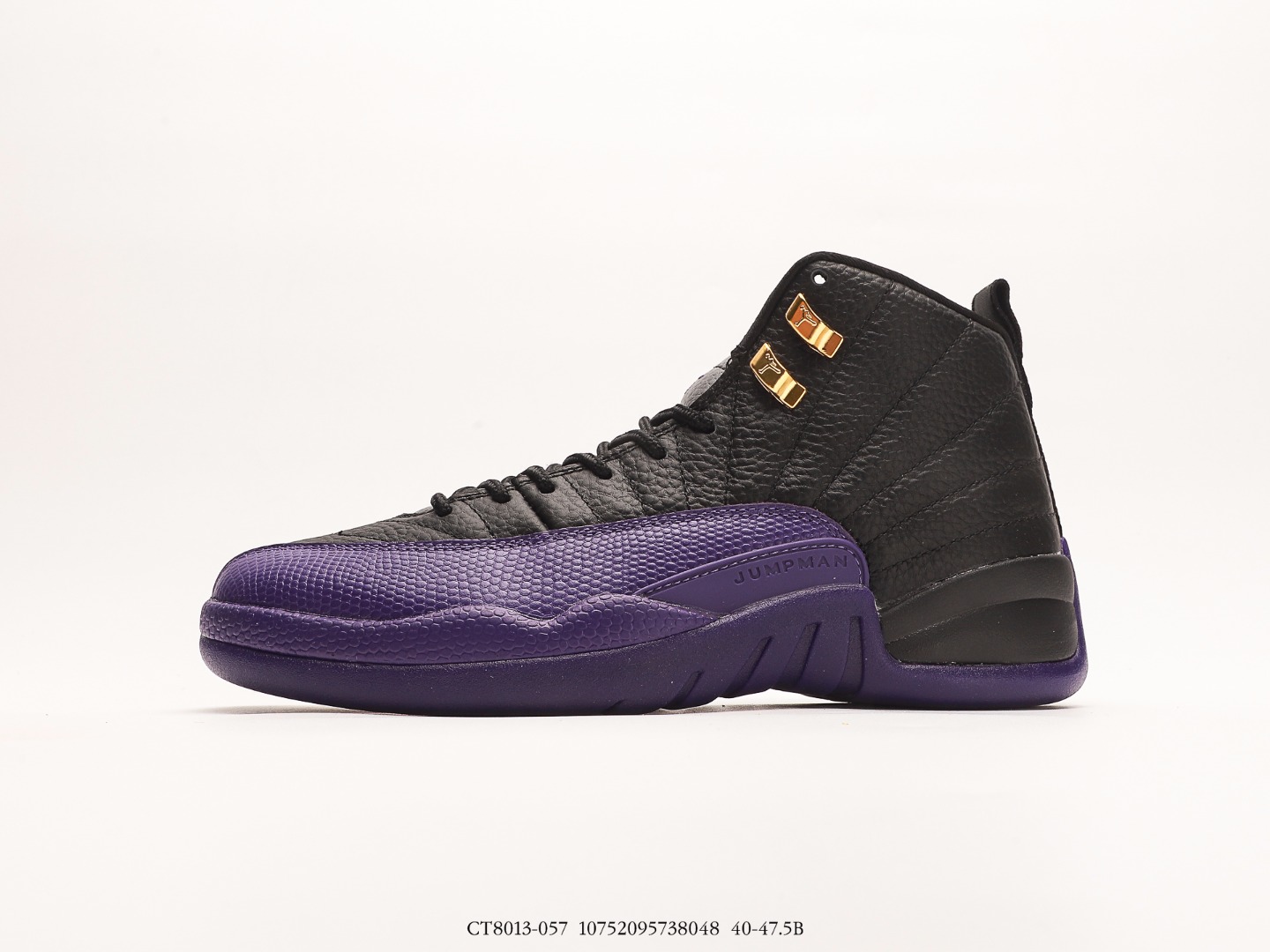 Jordan Air Jordan 12 Lakers Joe 12 Deportes Baloncesto Zapatos Negro Púrpura La horma original y el 