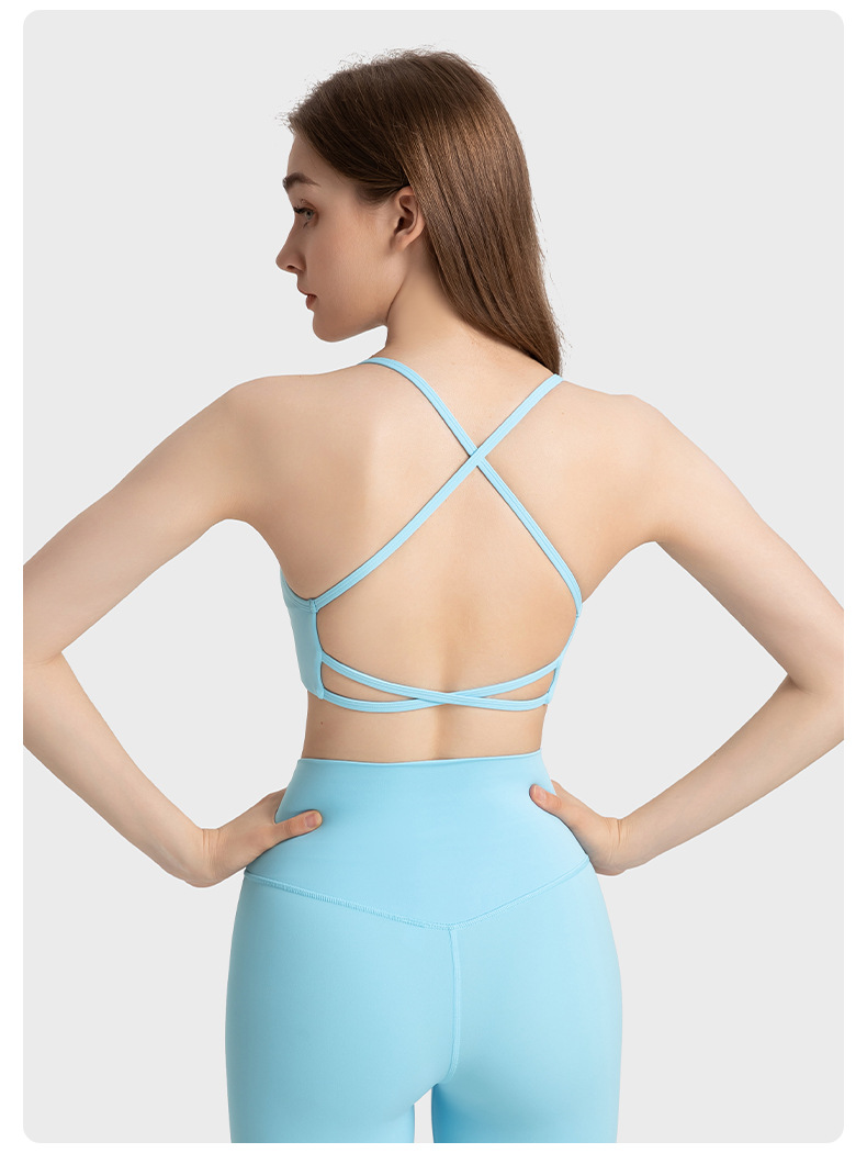 Lululemon sports bra yoga light blue