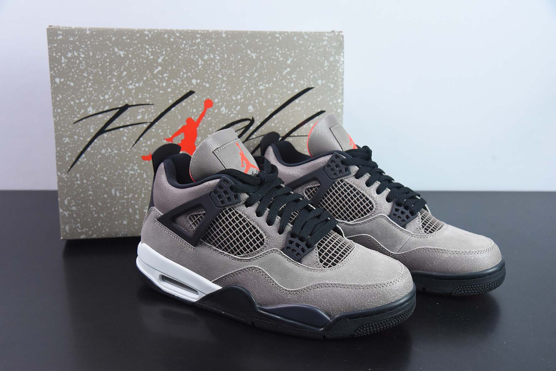Air Jordan 4 AJ4 摩卡黑棕麂皮小TS篮球鞋 货号:DB0732-200