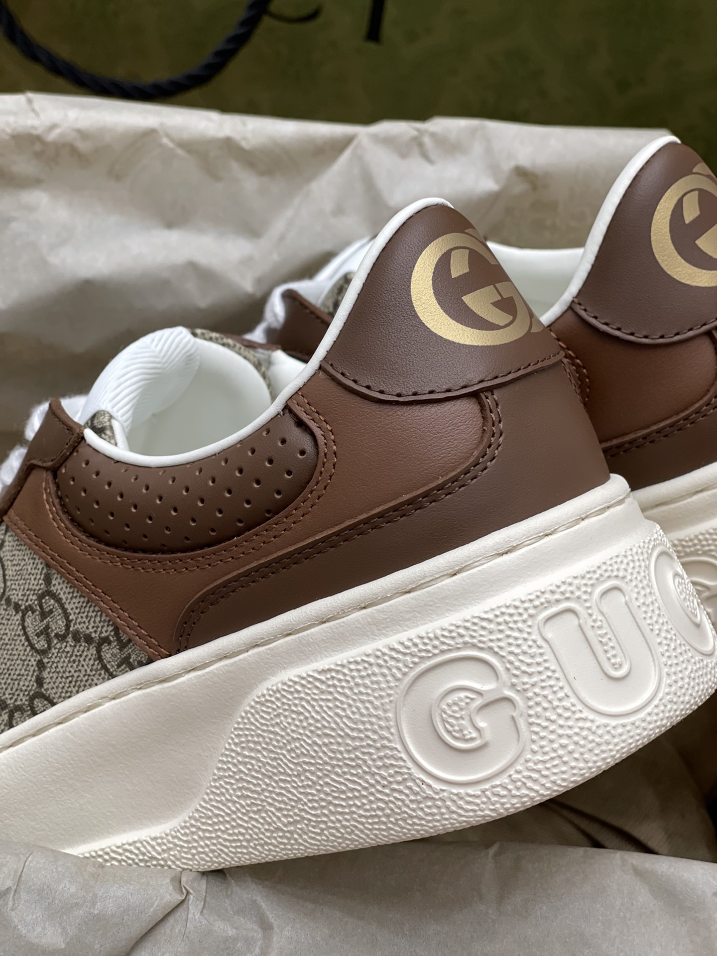 Gucci饼干鞋系列代购级“深棕色”