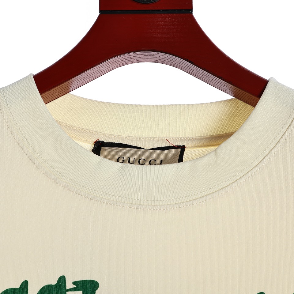 Gucci/古驰限定款1921系列双G手绘涂鸦短袖T恤